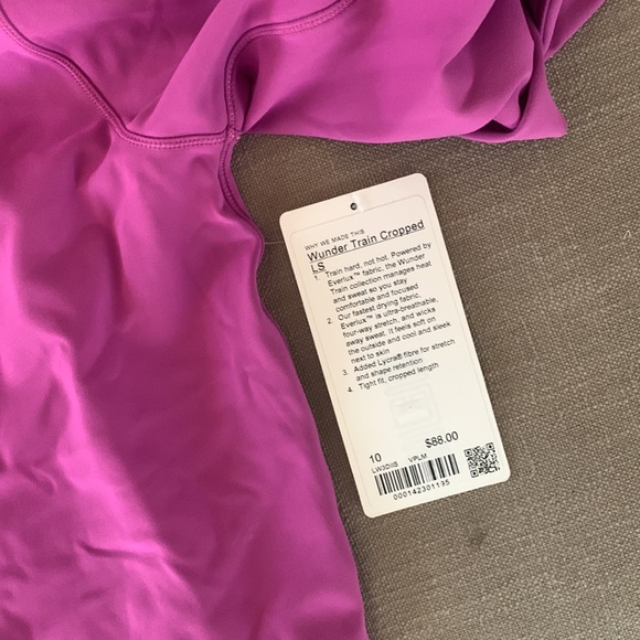 Lululemon Wunder Train Cropped LS - Picture 4 of 6